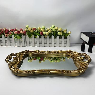 Make-up Serviertablett Dekoratives Spiegeltablett Schmuck Lebensmittelhalter Fotografie-Requisiten Gadget Badezimmer Hochzeitstag Zubehör