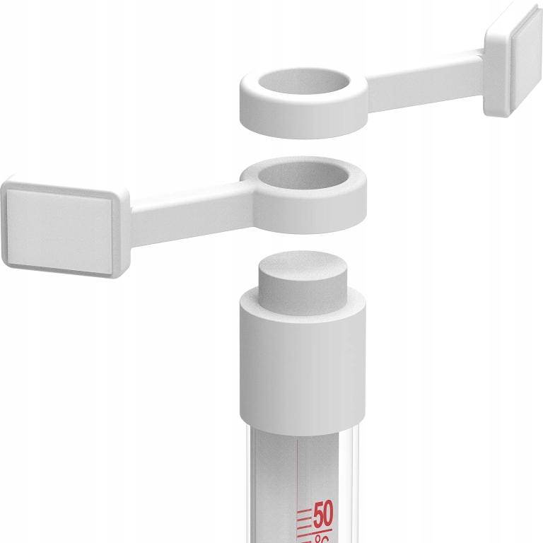 Self-adhesive outdoor thermometer, white, 22 cm