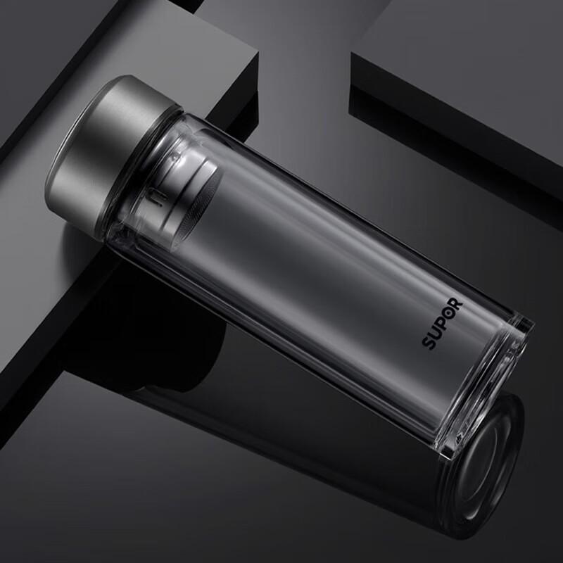 SUPOR 380ml Double-Layer Heat-Resistant Borosilicate Glass Cup