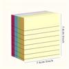 1pc 100pcs Mixed Color Line Sticky Notes, Stickers - Self-Adhesive, Easy-to-Use Markers for School Supplies, Office Organization