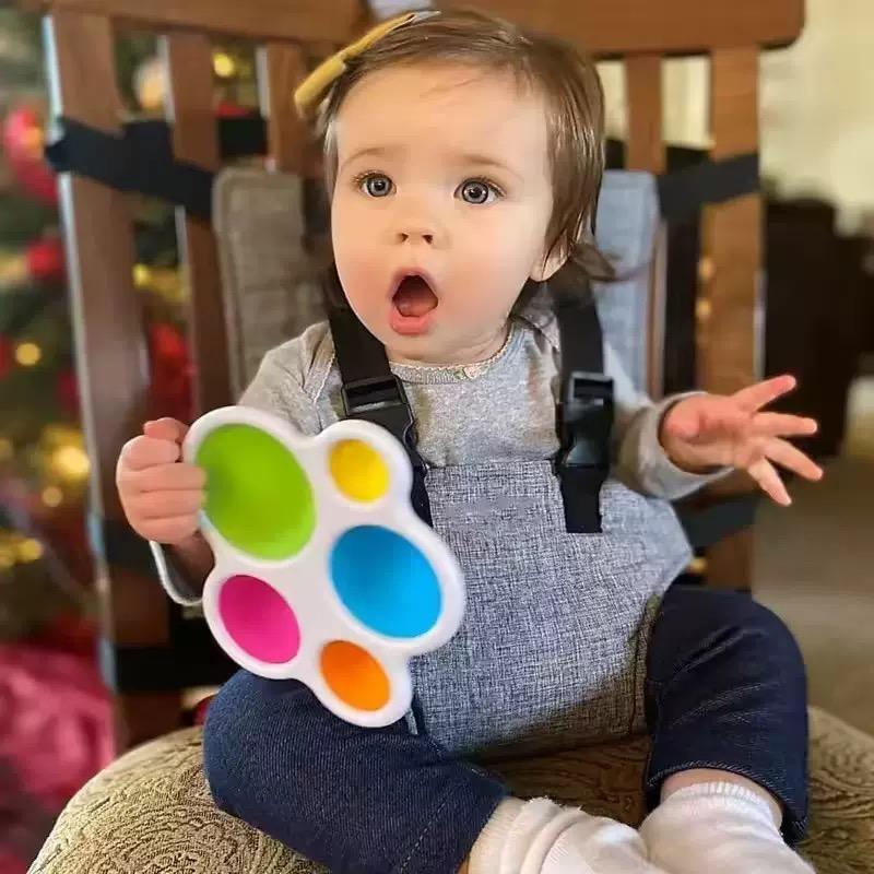 Children Fidget Toys Hand Grasping Pressing Practice Board Bubble Finger Fine Action Baby Training Decompression Educational Toy