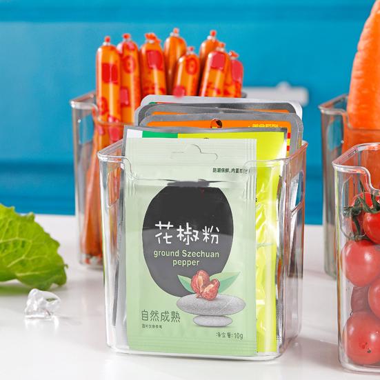 Yousheng Cooling Clear Storage Boxes Extra-Thick Shatterproof PET Containers with Handles Stackable Refrigerator