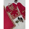 Presenting  New Designer Embroidered Chinon Silk Sharara Suit With Sequence Embroidered Work