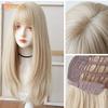 Professional  Synthetic Long Straight Lolita Wig with Bangs Wig Girl Cute Pink Blonde Black Cosplay Party Halloween Harajuku Wig
