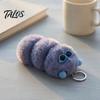 Caterpillar Bag Charms Plush Sunglasses Keychain, Stuffed Keyring Pendant for Decoration Keychain Bags & Car Keys, Decorative Backpack Purse Accessory
