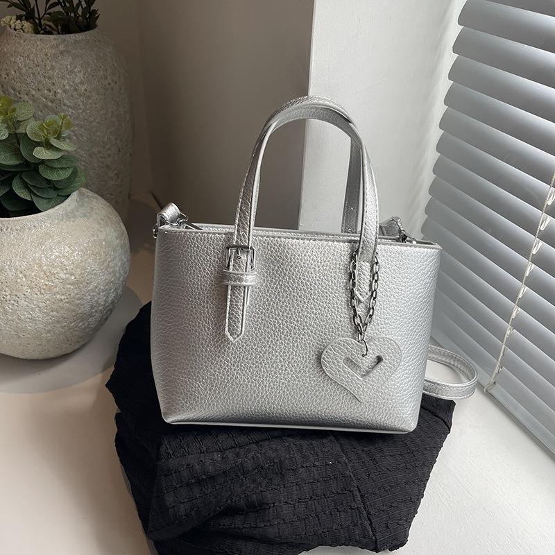 Мягкая сумка-ведро с текстурой личи, новая нишевая сумка, универсальная сумка через плечо и кроссбоди