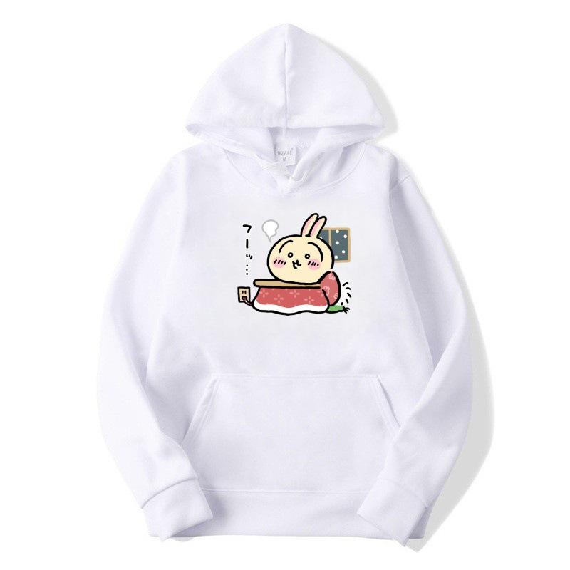 Bluza z kapturem dla dzieci z kreskówką Usagi - Uroczy, codzienny top dla chłopców i dziewczynek