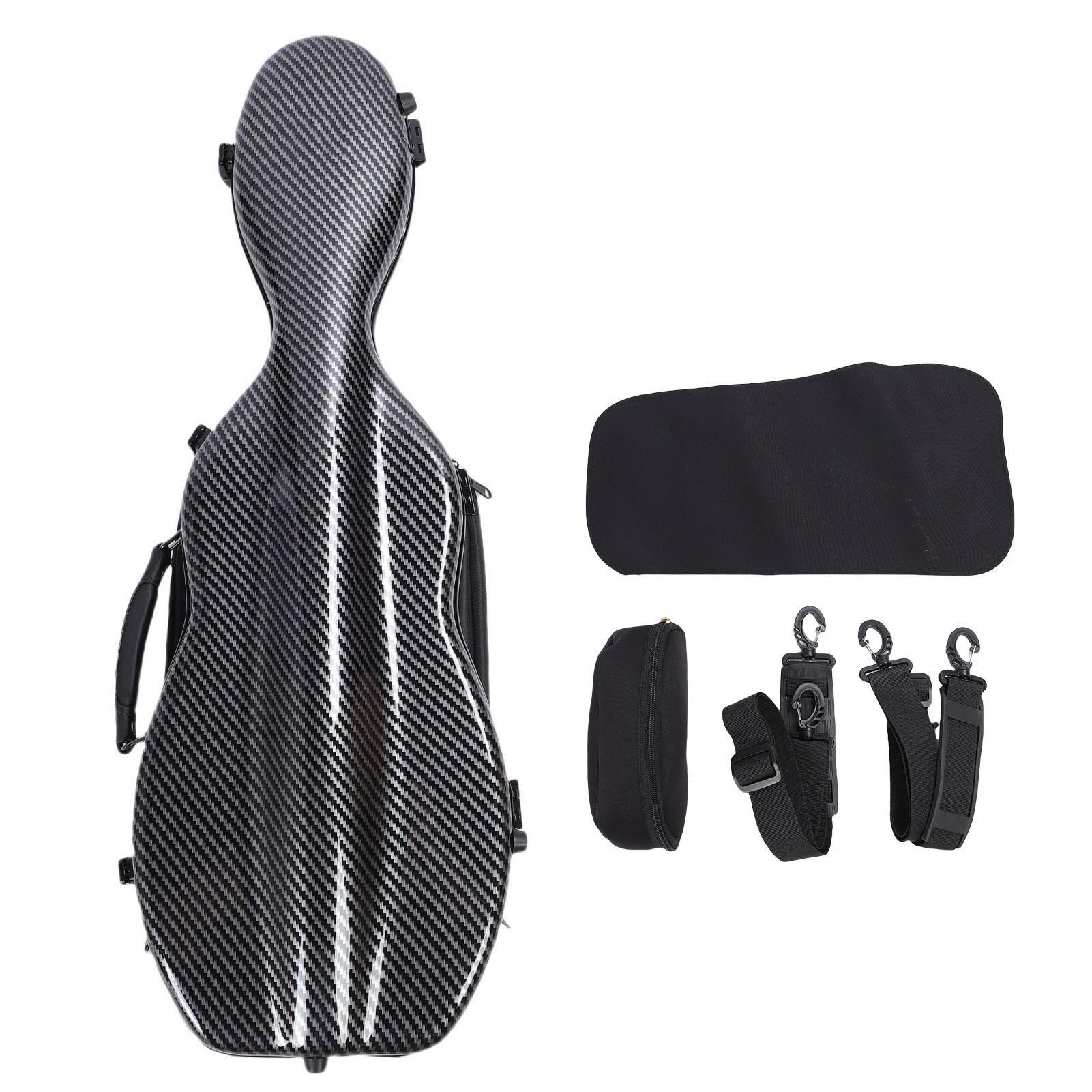 4 4 Violin Case Built in Humidity Meter Carbon Fiber Lightweight Violin Case Backpack with 2 Shoulder Straps