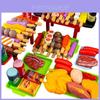 Conjunto de Comida de Brinquedo para Churrasco Colorido para Diversão Imaginativa na Cozinha