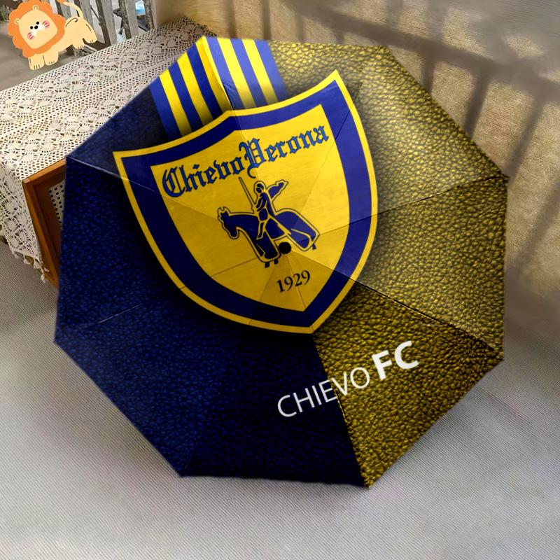 Wzór Hellas Verona FC, automatyczny składany parasol, przenośna i składana konstrukcja, 8 żeber, prezent na Boże Narodzenie lub urodziny.