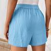 Women's Summer Casual Shorts Elastic Waistband Lightweight Breathable Fabric Loose Fit Wide Leg Comfortable Daily Wear Shorts