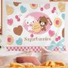 Sugar Bunnies Dreamland Carousel Anime Tapestry Hippie Flower Wall Carpets Dorm Decor Wall Hanging Home Decor