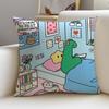 Quirky JJogumanS Cushion Cover Breathable and skinfriendly linen pillowcase square removable and washable cushion