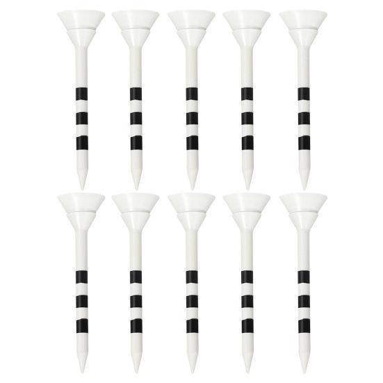 10Pcs Plastic Golf Tee Cup Design Keep Stable Strong Toughness Unbreakable Professional Reduce Friction Serving Pins 83mm Practice