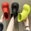 Fashion Faionable Women's Ort Rain Boots Thi Bot Outdoor Wear Waterproof Non-Slip Spring Autumn Low Cut Booties PVC Material