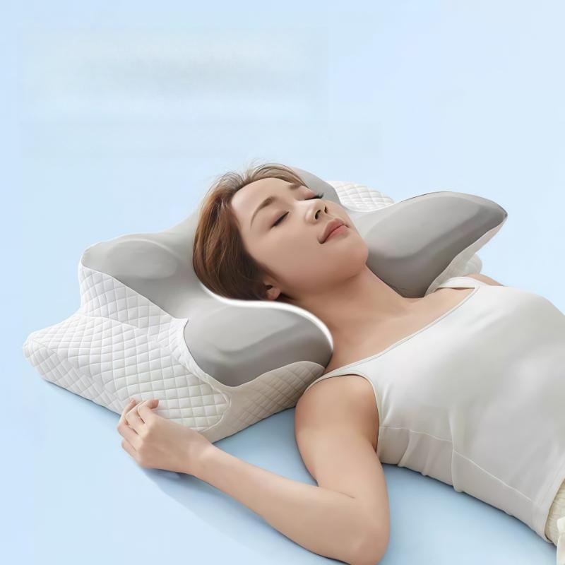 1pcs Mid Concave Butterfly Shaped Memory Pillow Slow Rebound Memory Cotton Headrest Neck Protection Pillow Ergonomic Design Traction Pillow Beding