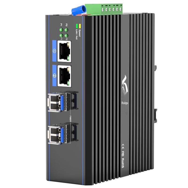 Huigu Industrial POE Fiber Optic Transceiver Switch HG800 Series