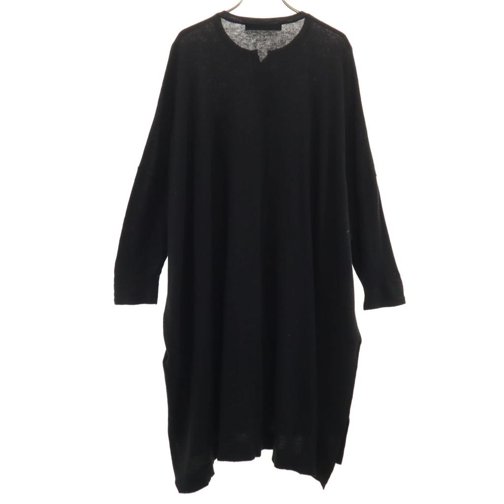 Mizuiro Ind Long Sleeve Long Knit Cardigan Black Women Used
