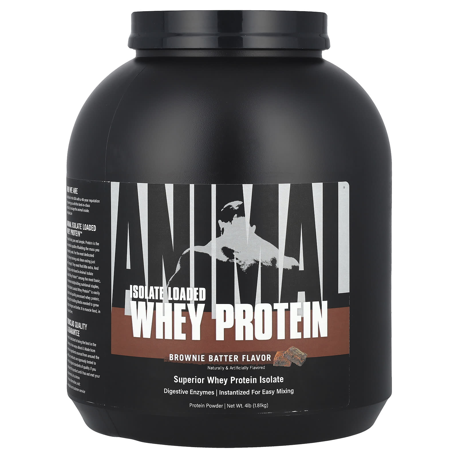 

Animal, Whey Protein Isolate, Brownie Batter, 4 lb (1.81 kg)