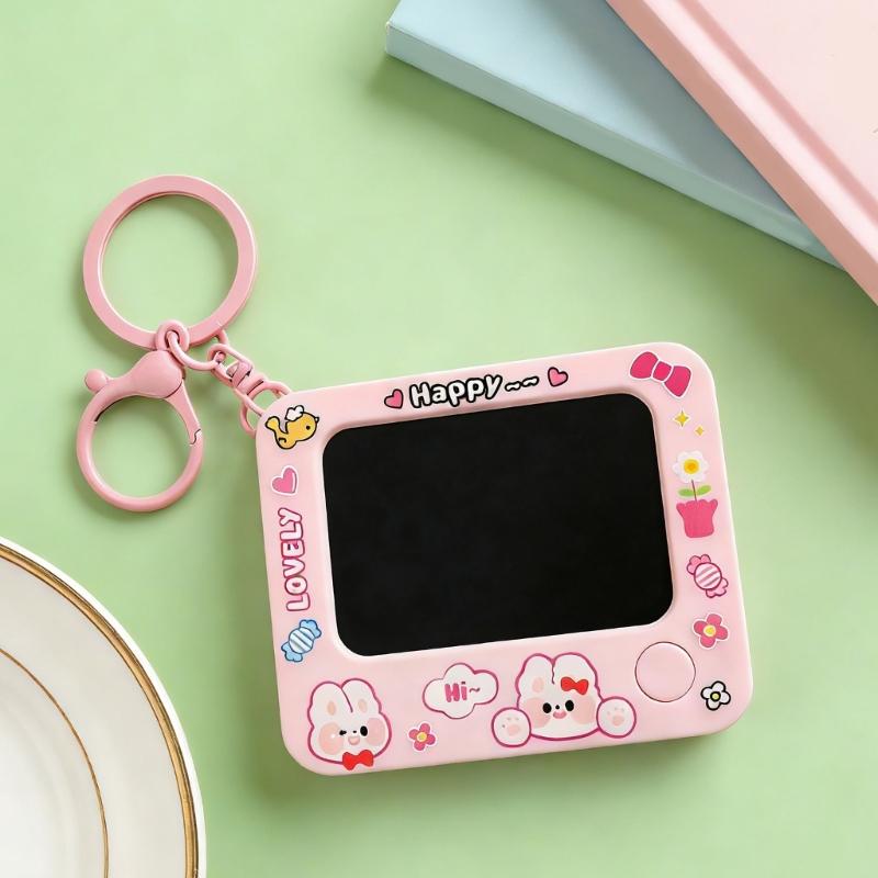 Portable Erasable Board Miniature Doodles Keychain for Artists Schoolbag Pendant Painting Keyring Accessory