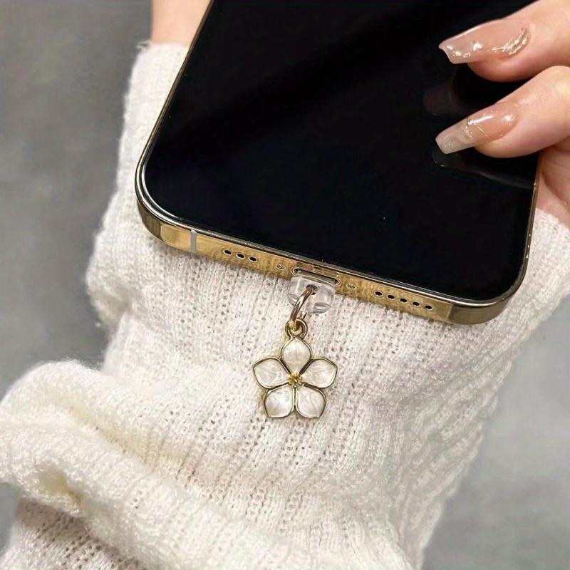 1pc Simple Flower Mobile Phone Dust Plug for IPhone/Type-C
