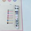 Penna a Sfera Panda Cartone Animato Multicolore - 10 Colori a Pressione per Studenti