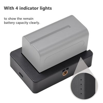 NP-F Batteriladdare Batteriadapterplatta med Typ-C Laddningsport USB5V DC7.4V Utgångar 1/4 Tum