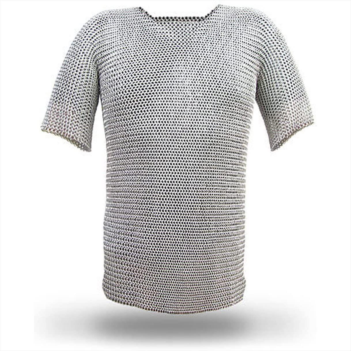 

Хаубержон Норманнского рыцаря Средневековый кольчужный капюшон Комплект доспехов (Полноразмерный взрослый) Длинная рубашка с рукавами до локтя | Костюмные доспехи | Аксессуар для платья на Хэллоуин и косплей