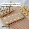 Soporte de Madera para Práctica de Uñas de Doble Fila con 10 Compartimentos, Juego de Soporte para Exhibición de Uñas, Soportes Magnéticos para Práctica de Puntas de Uñas, Herramienta de Manicura