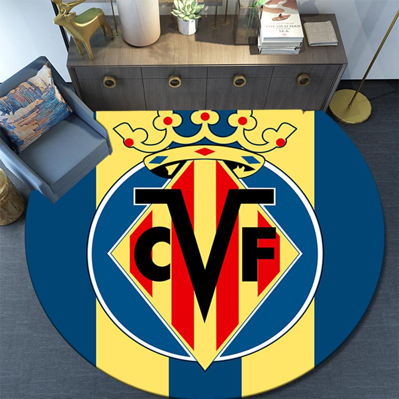 Villarreal FC Round Area Rug Under Office Chairs Bedroom Living Room Home Decor