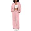 Moda Tuta Sportiva Bianca Due Pezzi da Donna Maglietta Sportiva Larga Set di Pantaloni Casual Abbigliamento Sportivo Tuta da Ginnastica Donna Outfit Primavera da Donna