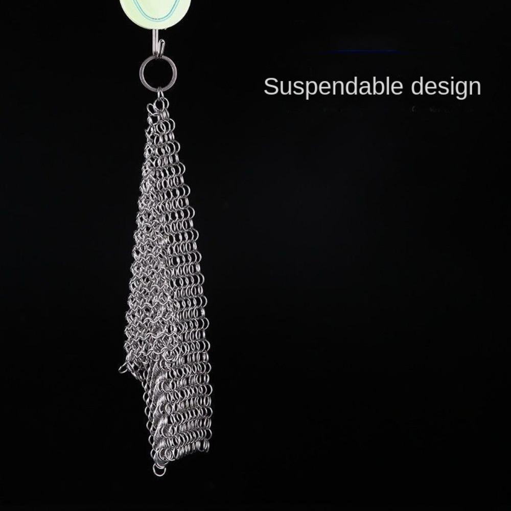 Reusable Kitchen Cleaning Ring Net 316 Stainless Steel Washing Net  Cleaning Brush