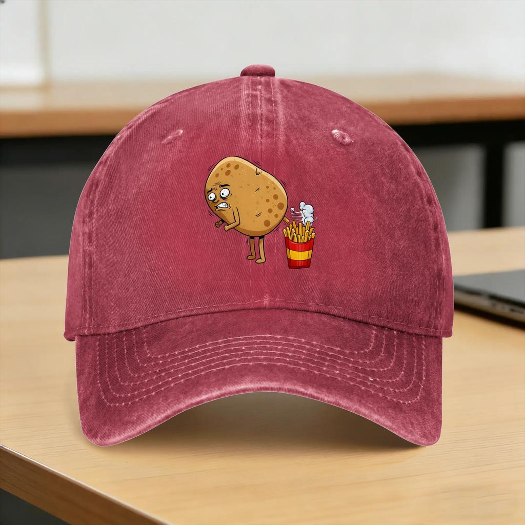 Pooping Potatoe Lässige Baseballkappe Sommer Trucker-Hut Sonnenschutz Laufen Hippie Hip Hop Hüte FeUnisex Unisex yk Lustige Baseballkappen