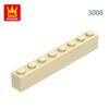 33 Stück/Los 3008 1x8 Hohes Loch Baustein Moc Basic Zeitloser Ziegel Befestigungen Funktioniert Mit featuring DIY Kinderspielzeug Geschenkbox