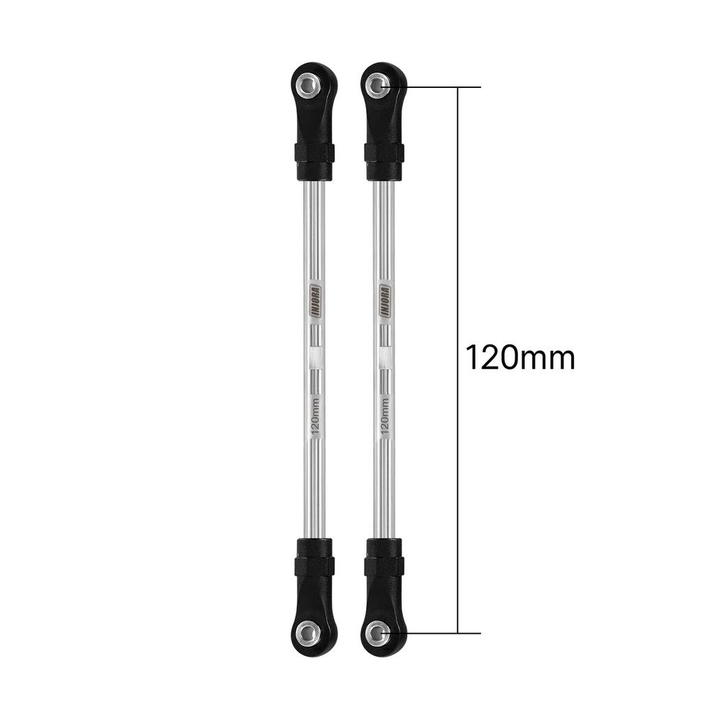 Injora Stainless Steel Builders Links With Rod Ends For 110 Rc Crawler Car