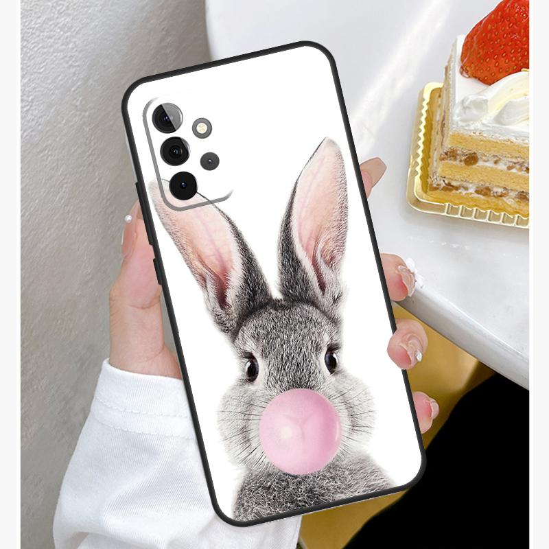 Cute Bunny Rabbit Case For Samsung Galaxy A15 A25 A35 A55 A51 A71 A12 A32 A52 A13 A33 A53 A14 A34 A54 Cover