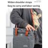 Expandable Double Deck Lunch Box Thermal Leak Proof Food Bag with Oversized Cup Pocket and Adjustable Strap