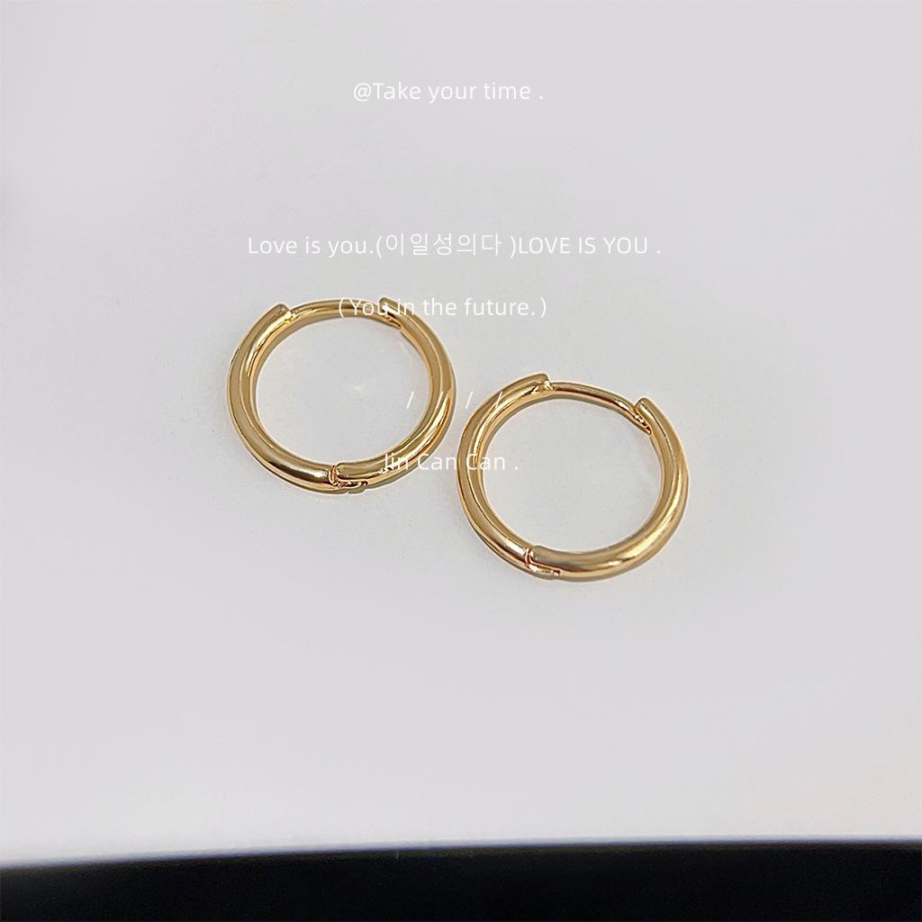 Винтажные простые серьги-кольца универсальные серьги-кольца для commuters минималистичные блестящие серьги