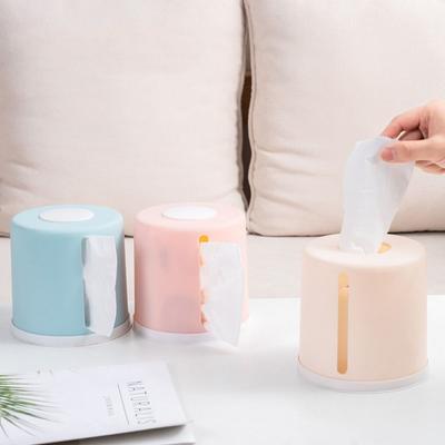 Solid Color Paper Towel Box Plastic Tissue Case New Desktop Paper Drawer  Household Use