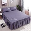 WOSTAR Nordic solid bed sheet cover bedspread summer soft comfort bedding set luxury home textiles single double queen king size