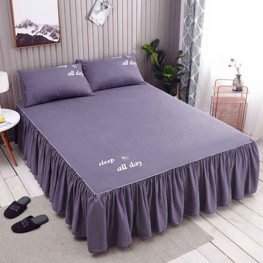 WOSTAR Nordic solid bed sheet cover bedspread summer soft comfort bedding set luxury home textiles single double queen king size