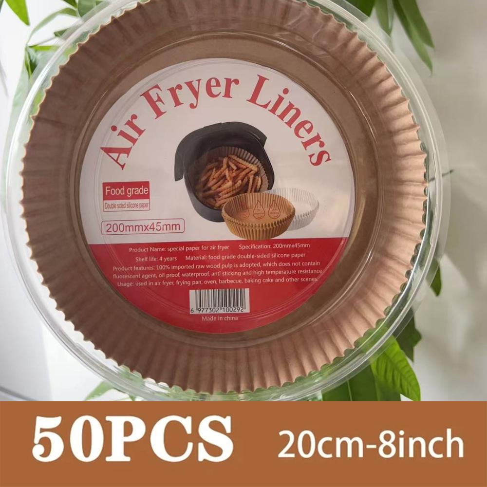 50/100pcs Non Stick Air Fryer Liners Paper For Baking Microwave Ovens Easy To Clean Oil Absorbing Perfect For Healthier Cooking