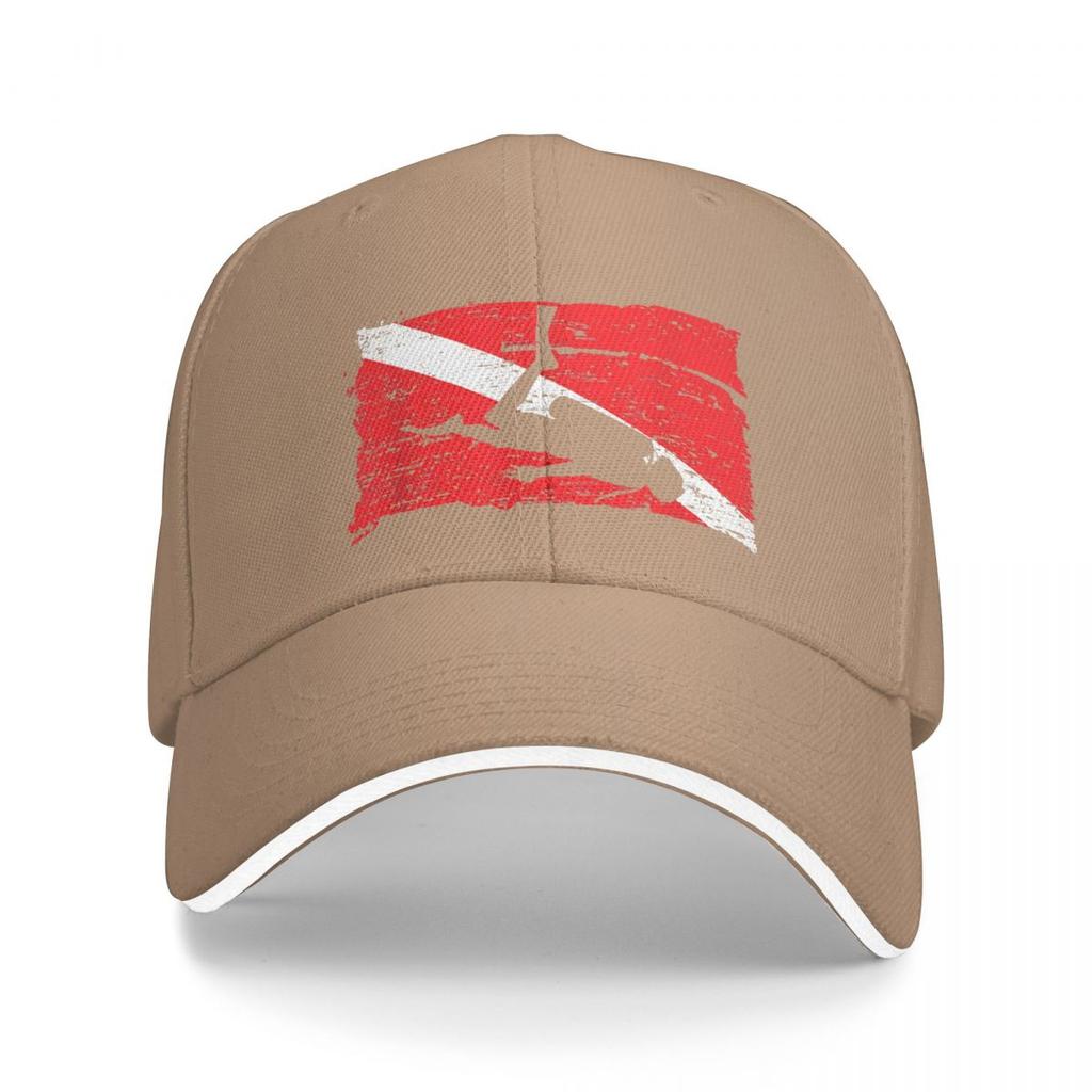 Taucherflagge Vintage Taucher Tauchen Winddichte Kappe Sonnenschirm Hip Hop Kappen Cowboyhut Schirmmützen