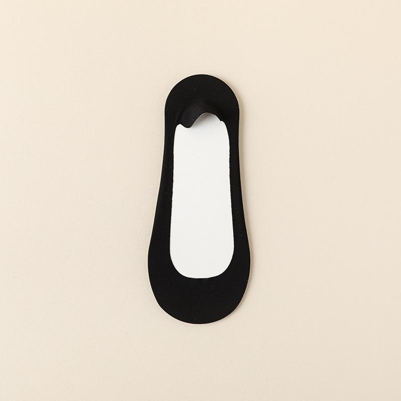 Female Summer Thin Non Slip Not To Drop Heel Shallow Mouth Low Help Invisible Ice Silk Boat Socks