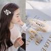2019 Hot Fashion 4 Style Women Pearl Hair Clip Snap Hair Barrette Stick Hairpin Hair Styling Accessories for Girls Dropshipping