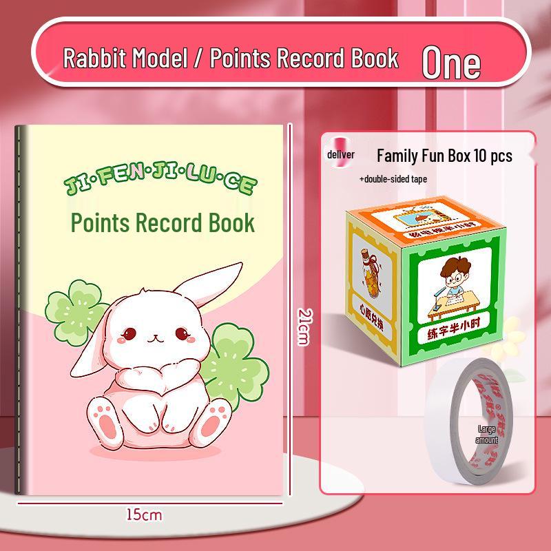 Children's Cute Reading Reward Stamp Book: Cartoon Points Card for Wish Redemption