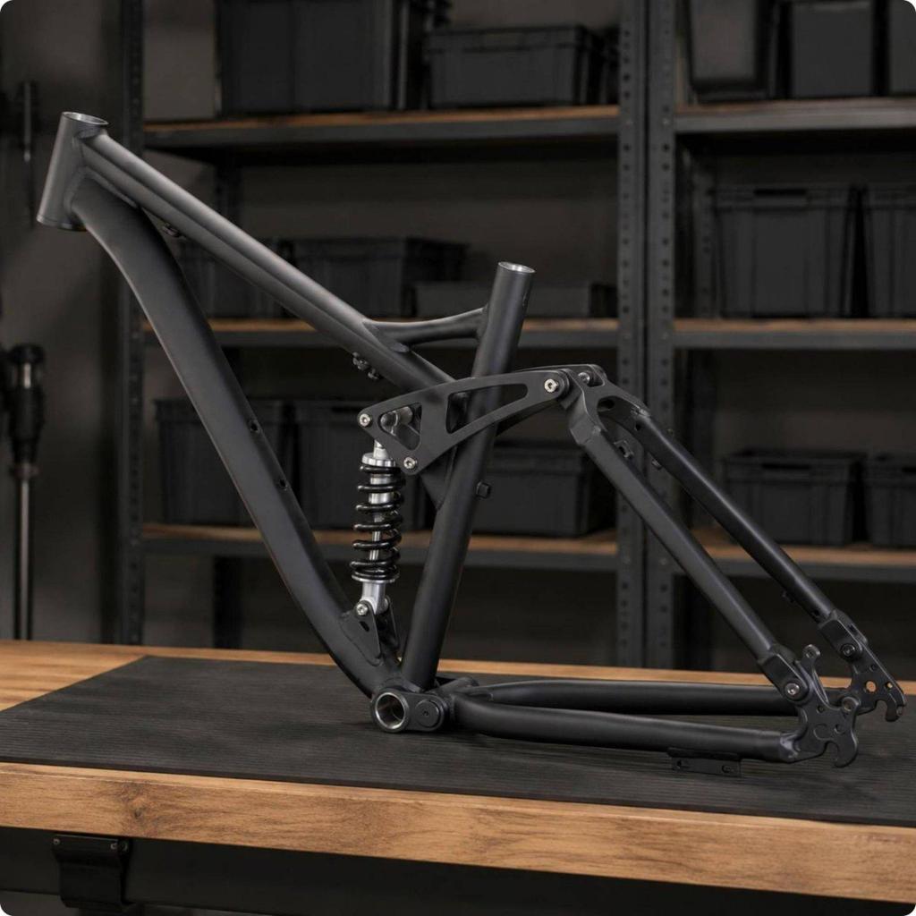 26 Inch Aluminum Mountain Bike Frame 4Link Structure Quick Release for Rough Terrain, Trail