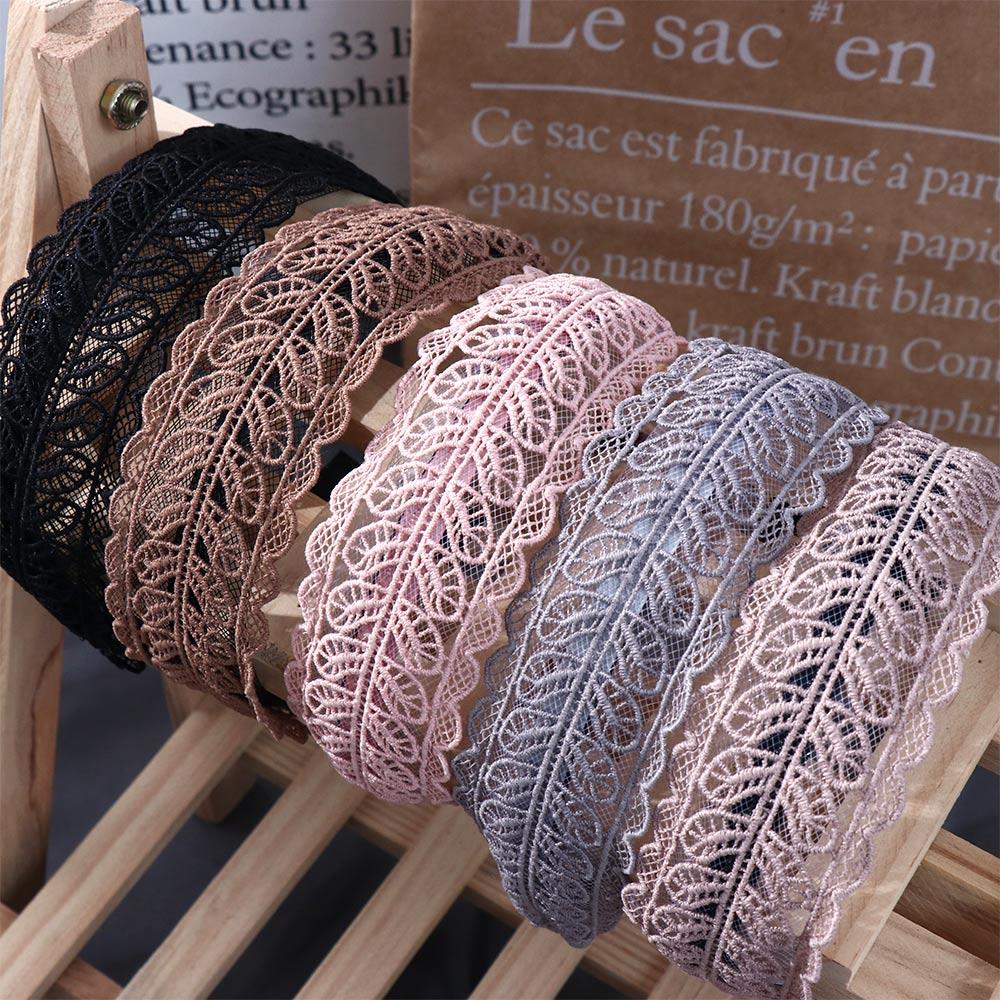 Fashion Design Make up Temperament Resin Korean Style Hair Wear Women Hair Accessories Wide Side Hairband Lace  Leaves Headband