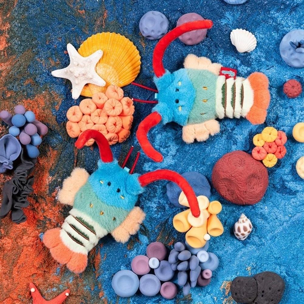 Kawaii Ocean Animal Keychain Soft Cartoon Plush Pendant Cute Fluffy Sea Keyring  Home Decor