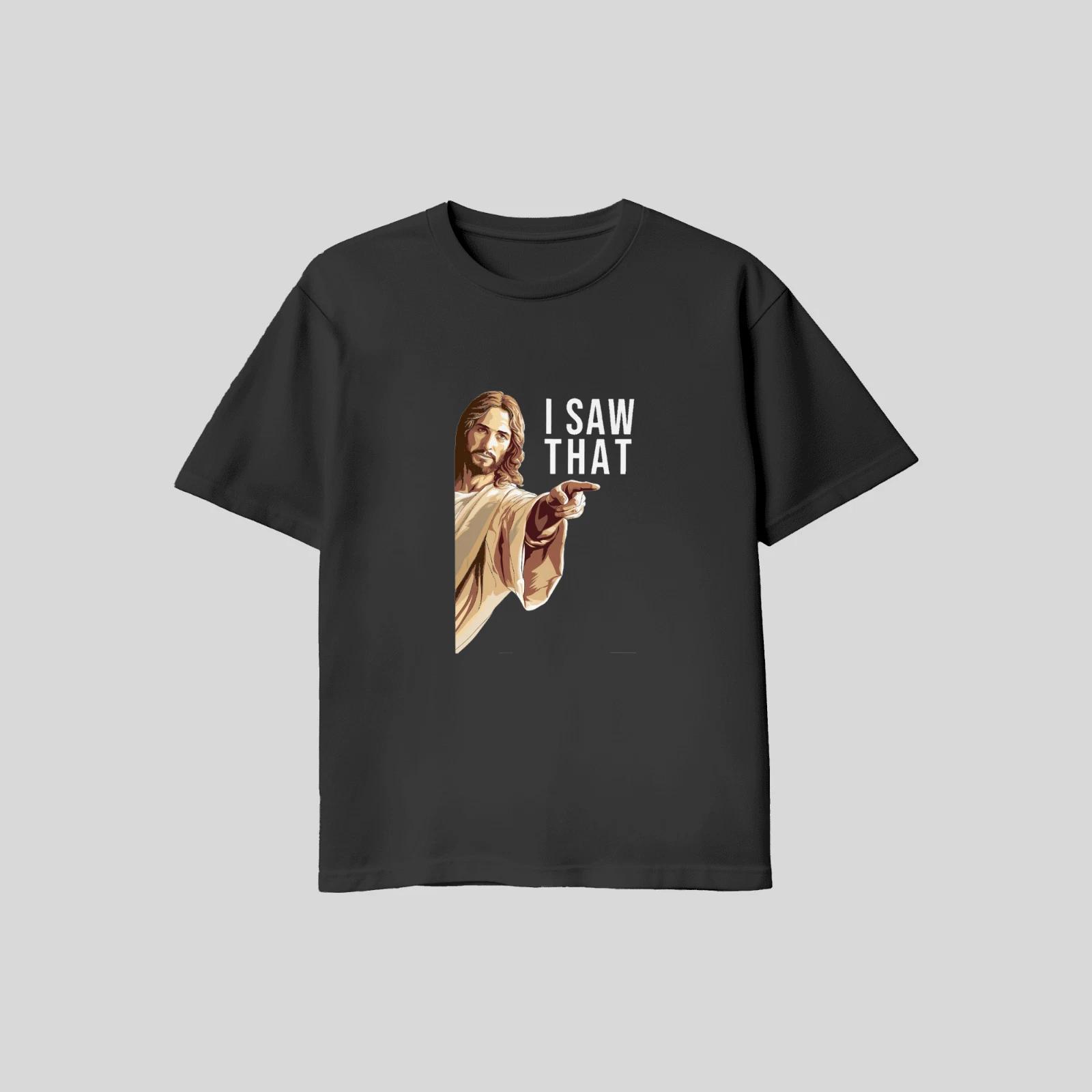 Unisex Adult Casual Graphic Jesus Saw That T Shirt XL L M T-Shirt S